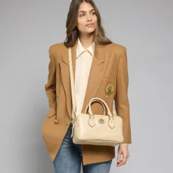 Bauletto in pelle con tracolla removibile