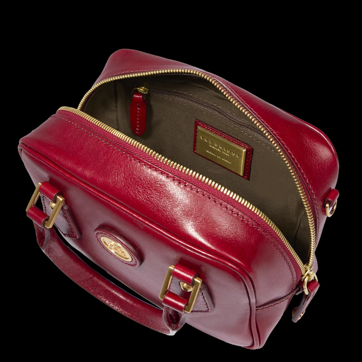 Bauletto in pelle con tracolla removibile