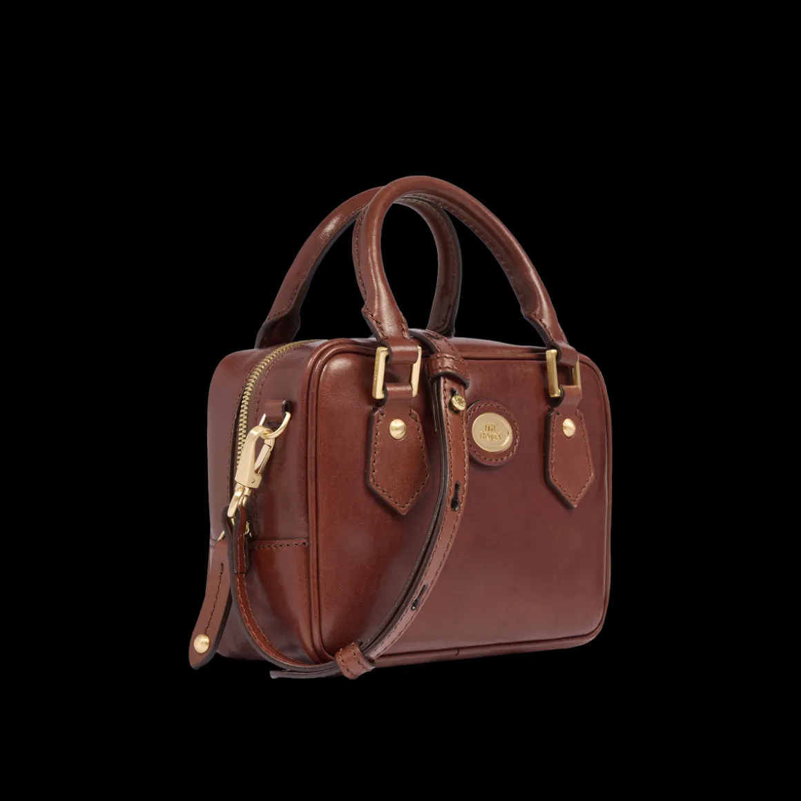 Bauletto in pelle con tracolla removibile