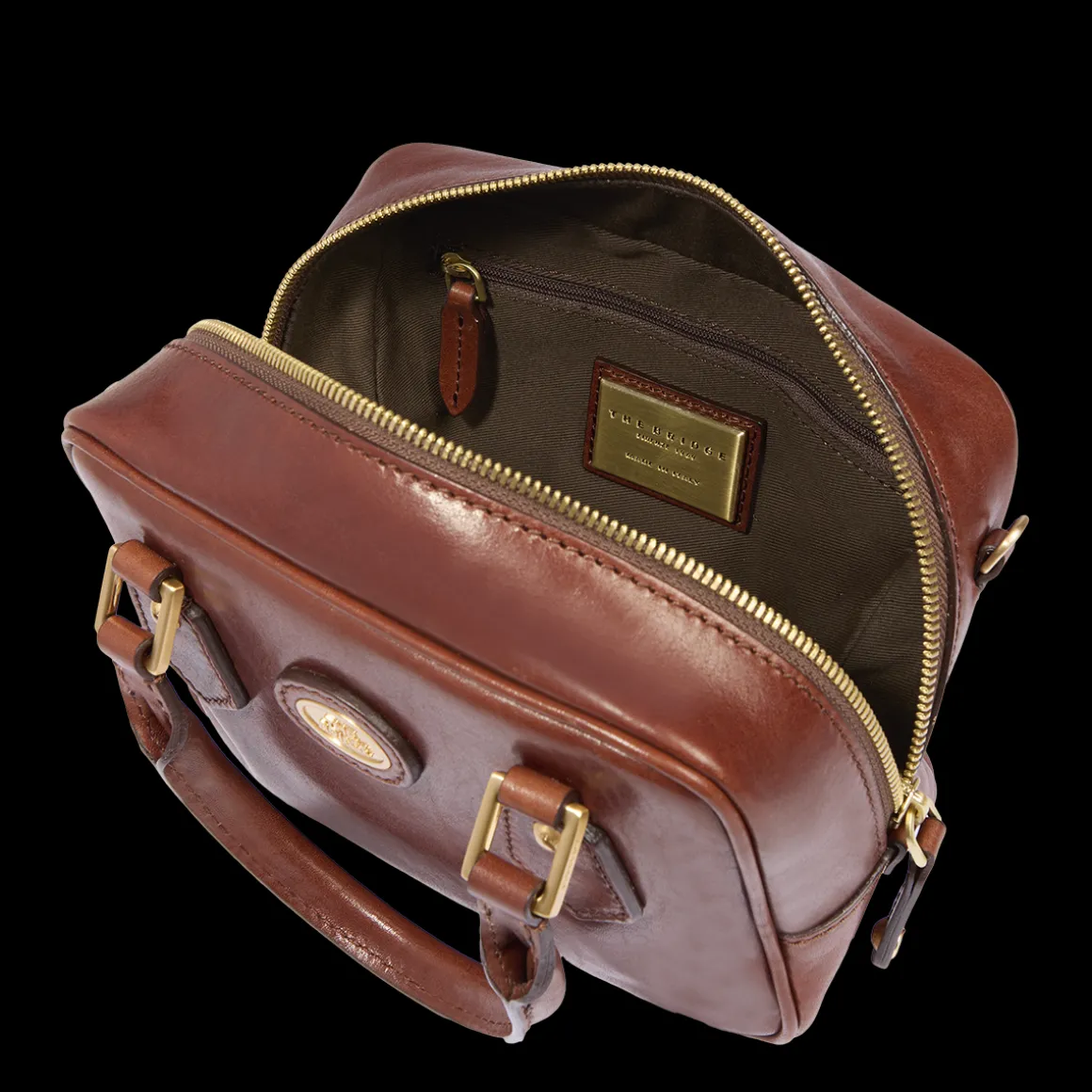 Bauletto in pelle con tracolla removibile