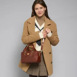 Bauletto in pelle con tracolla removibile