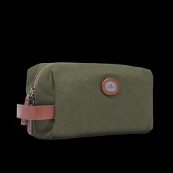 Beauty case in pelle e tessuto