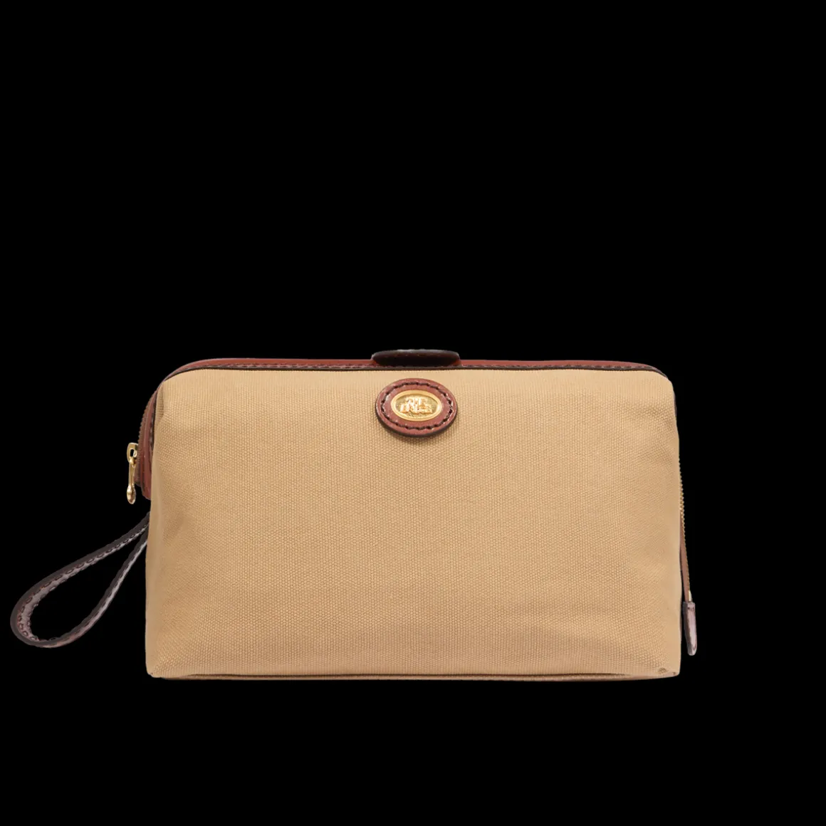 Beauty case pelle e tessuto