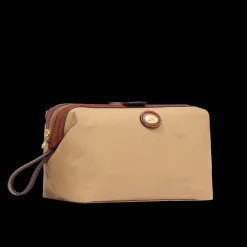 Beauty case pelle e tessuto