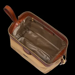 Beauty case pelle e tessuto