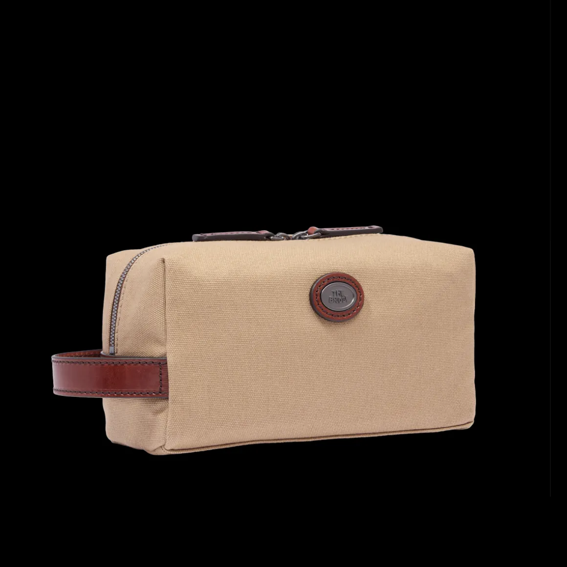 Beauty case pelle e tessuto