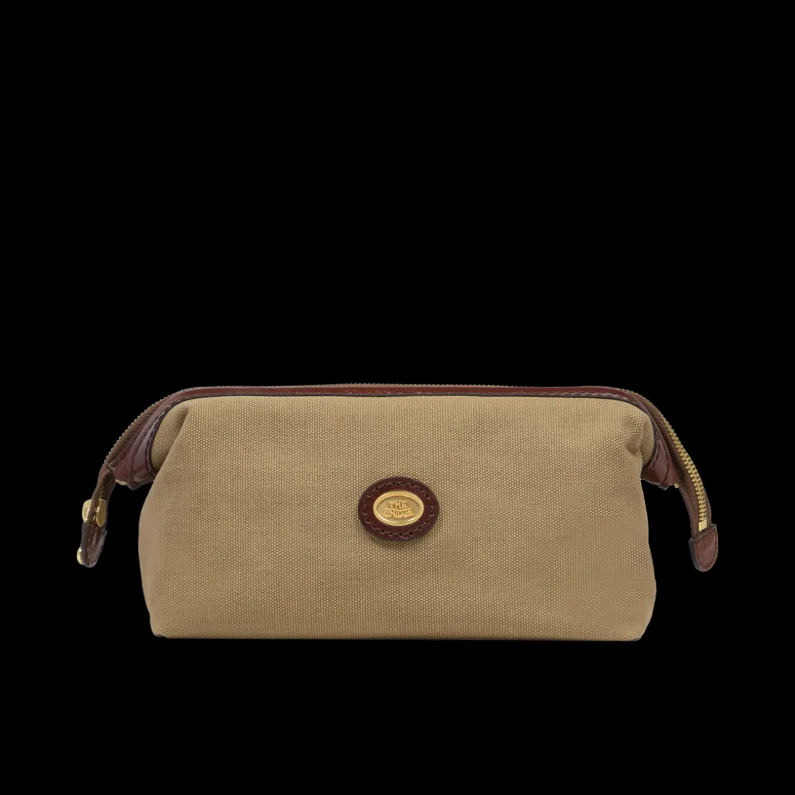 Beauty case pelle e tessuto