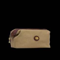 Beauty case pelle e tessuto