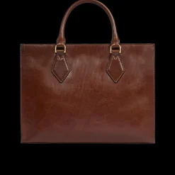Borsa a mano in pelle con tracolla removibile