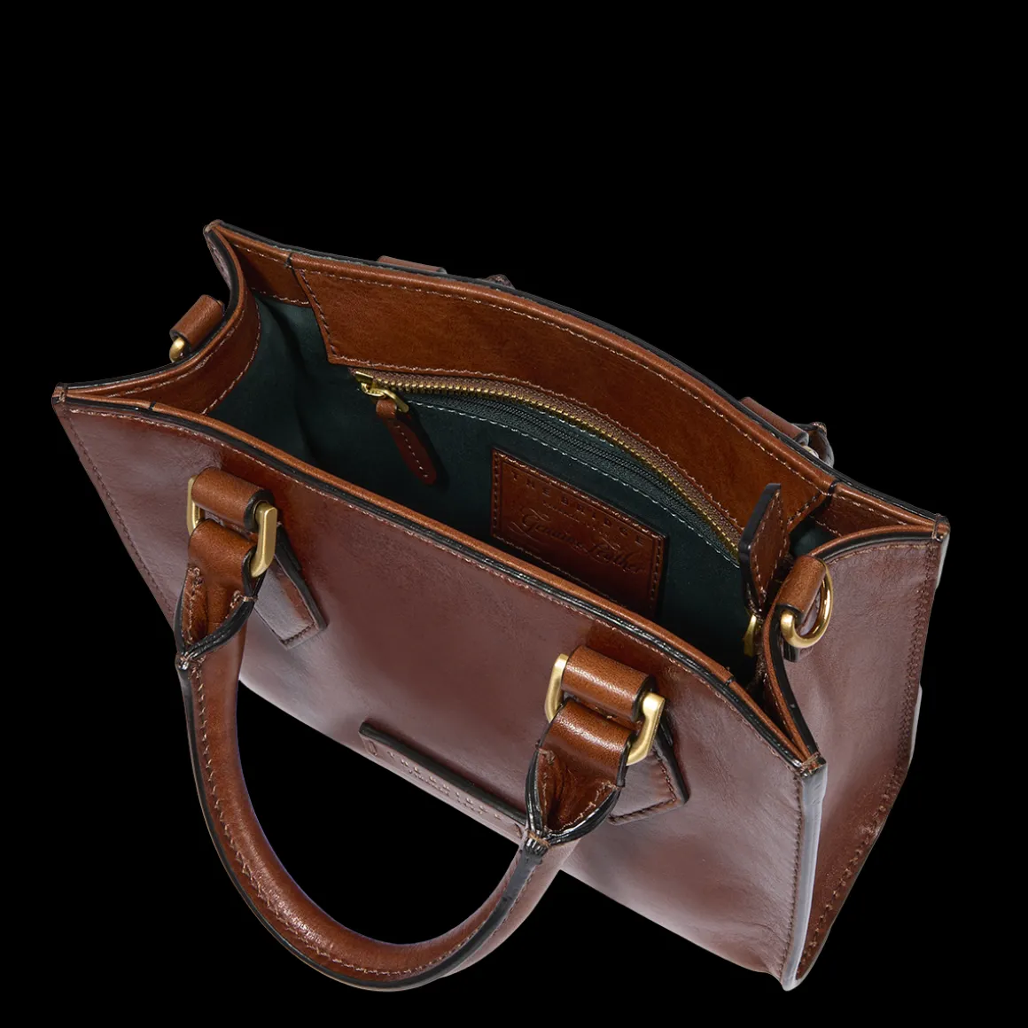Borsa a mano in pelle con tracolla removibile