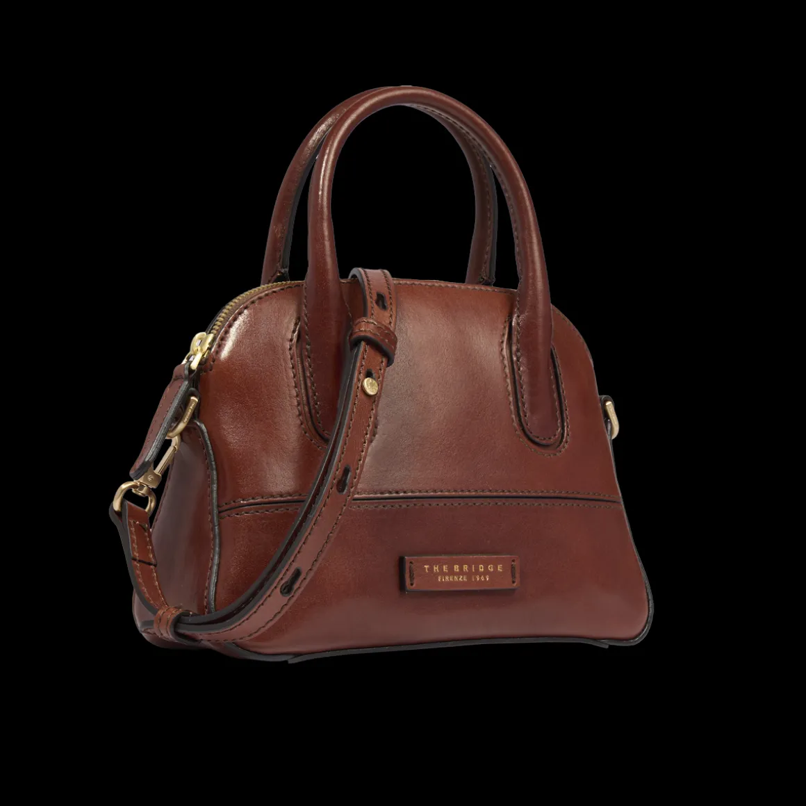 Borsa a mano in pelle con tracolla removibile