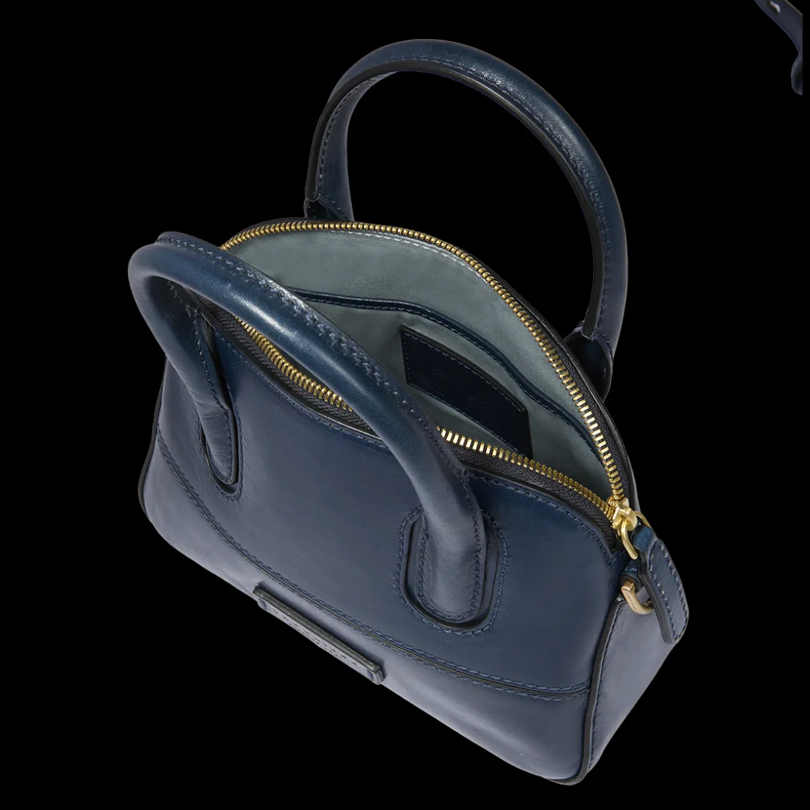 Borsa a mano in pelle con tracolla removibile
