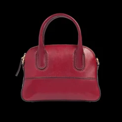 Borsa a mano in pelle con tracolla removibile