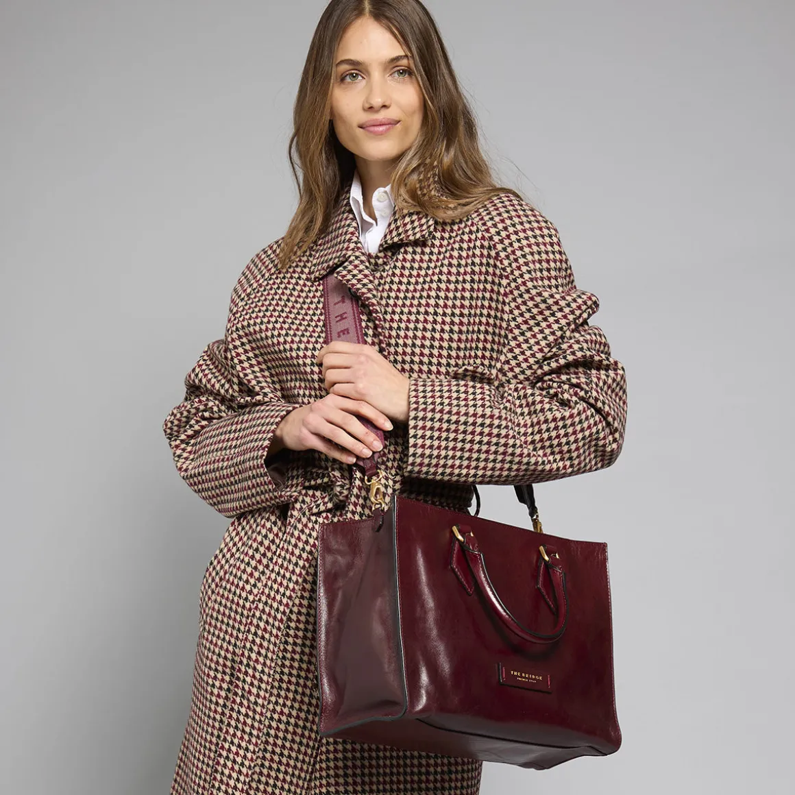 Borsa a mano in pelle con tracolla removibile