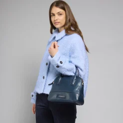 Borsa a mano in pelle con tracolla removibile