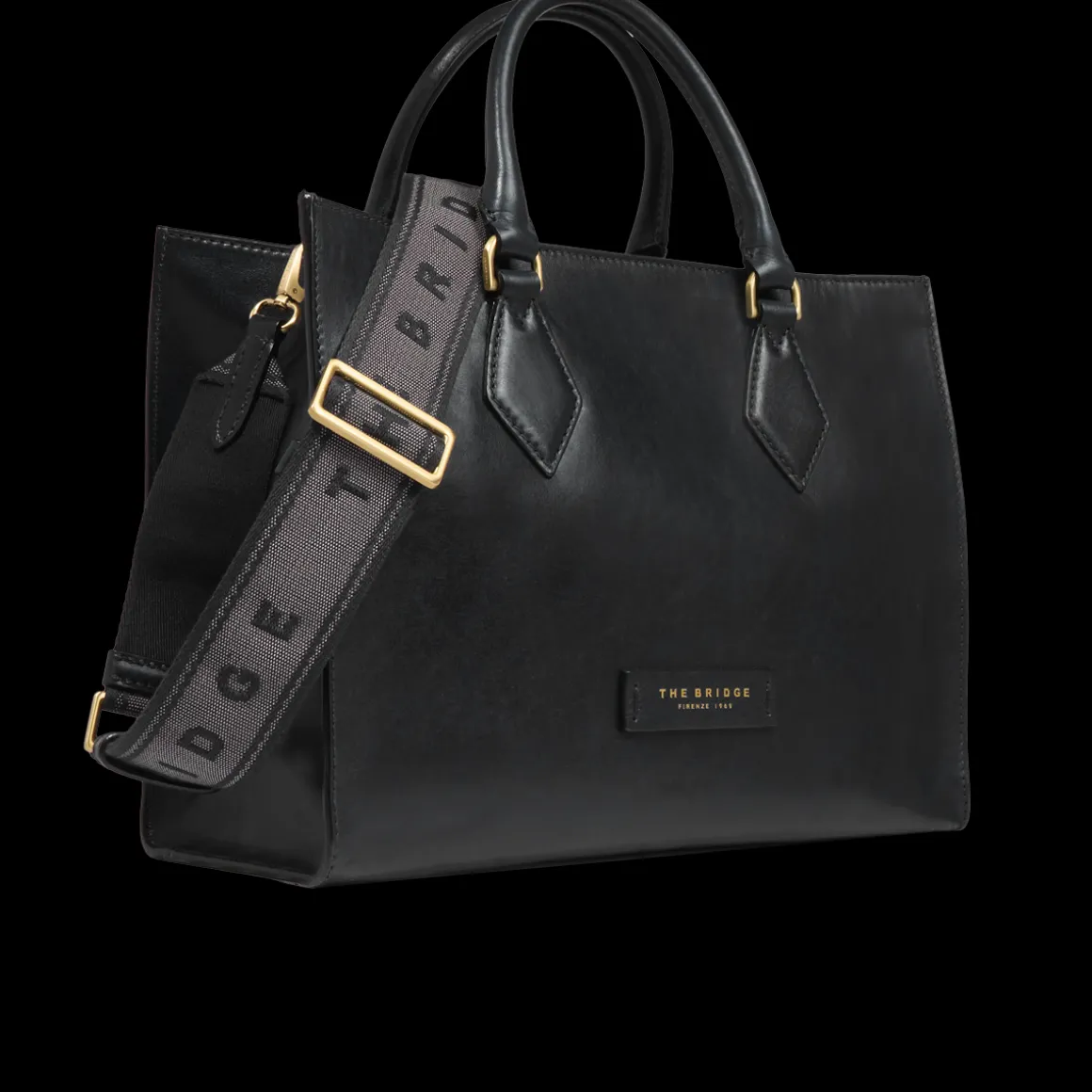 Borsa a mano in pelle con tracolla removibile