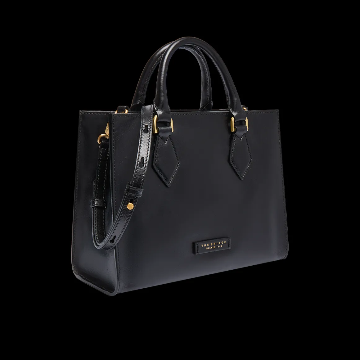 Borsa a mano in pelle con tracolla removibile