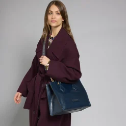 Borsa a mano in pelle con tracolla removibile