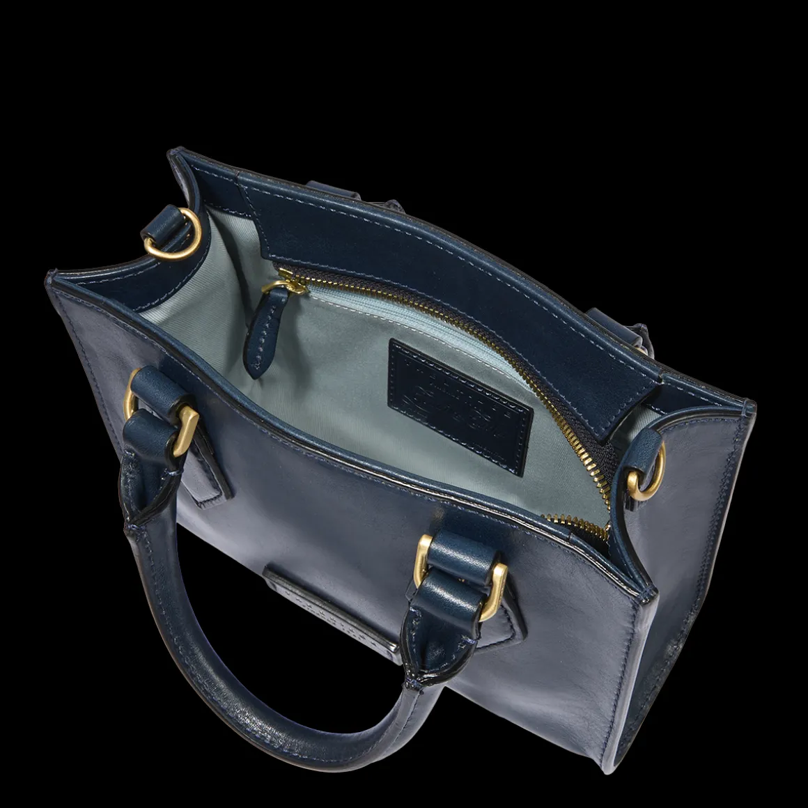 Borsa a mano in pelle con tracolla removibile