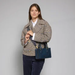 Borsa a mano in pelle con tracolla removibile
