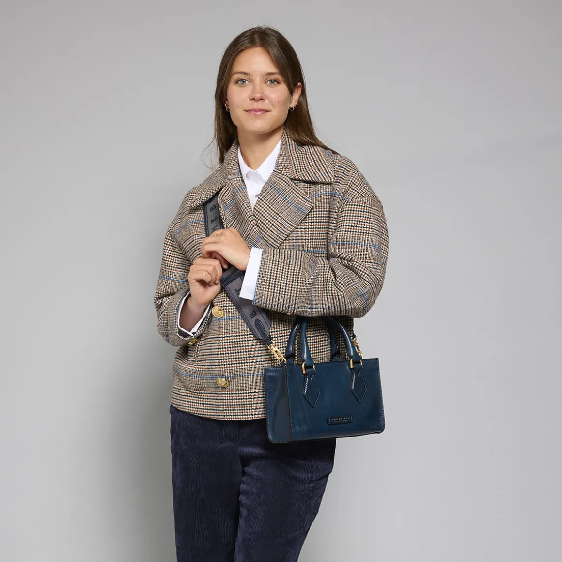 Borsa a mano in pelle con tracolla removibile