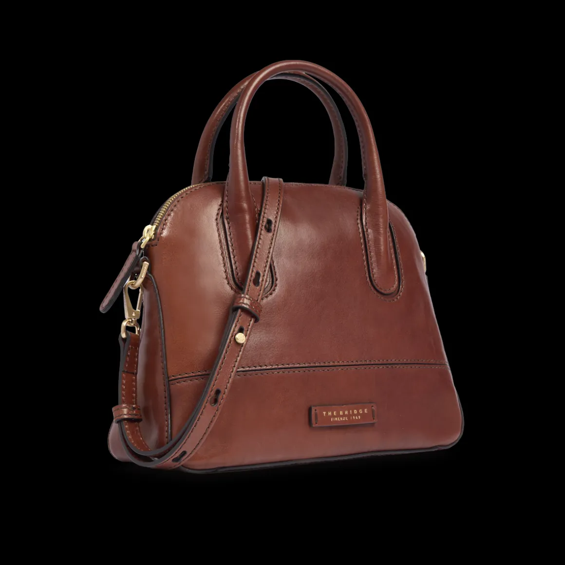 Borsa a mano in pelle con tracolla removibile