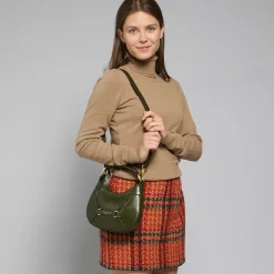 Borsa pelle donna piccola con tracolla removibile