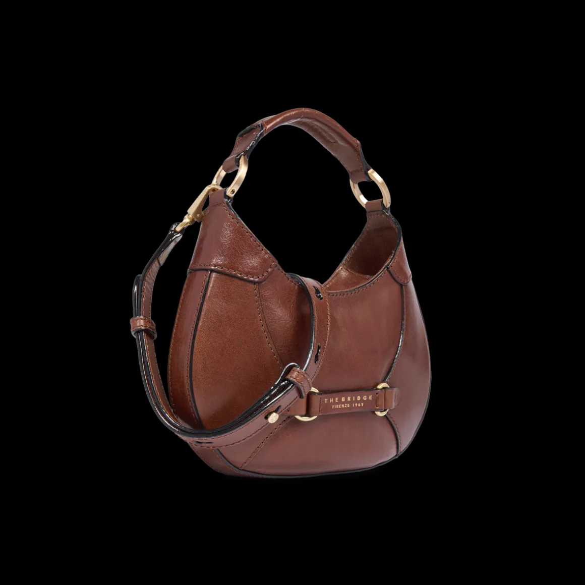 Borsa pelle donna piccola con tracolla removibile