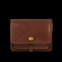 Borsa pelle tracolla a scomparti