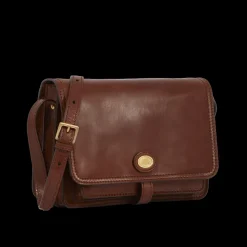 Borsa pelle tracolla a scomparti
