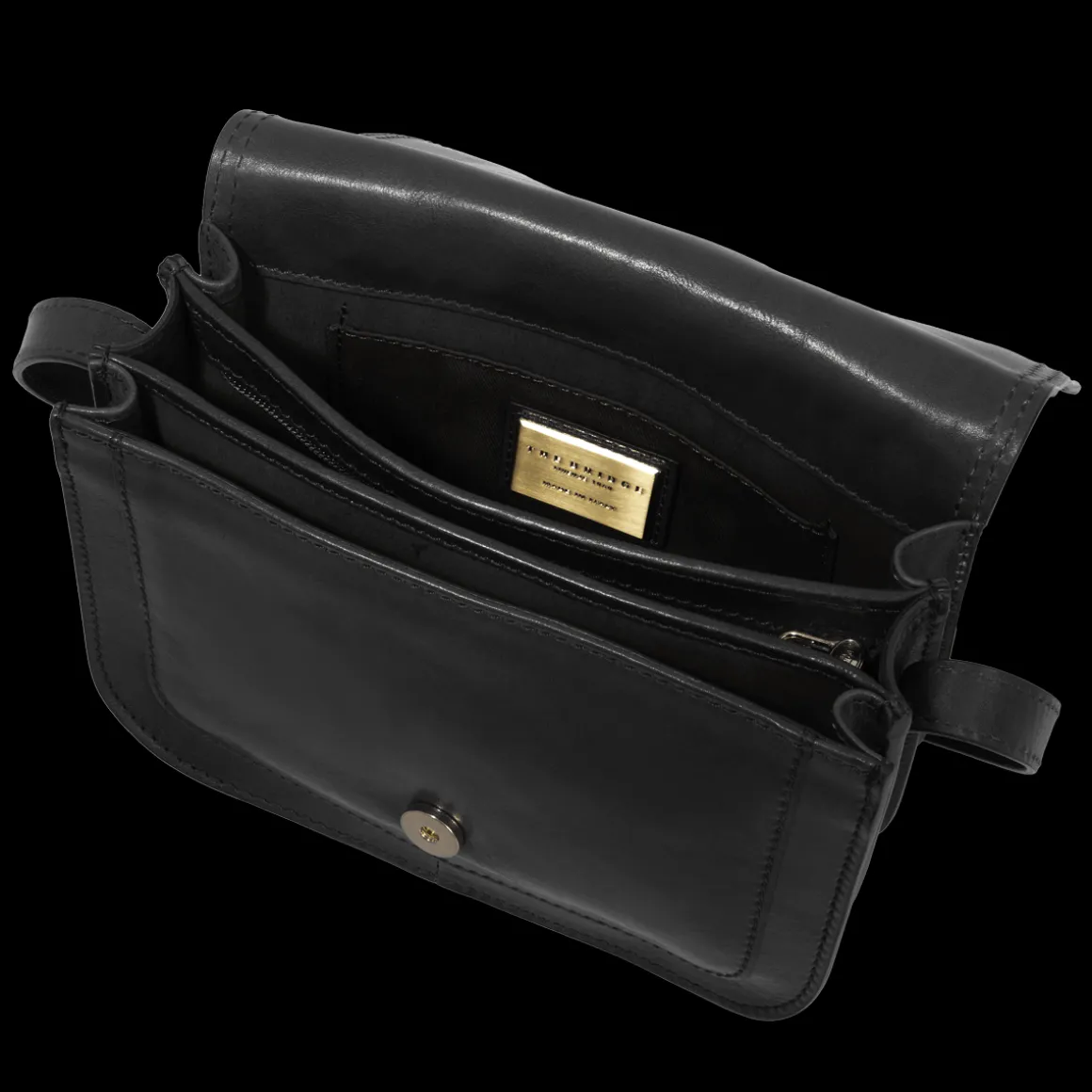 Borsa pelle tracolla a scomparti