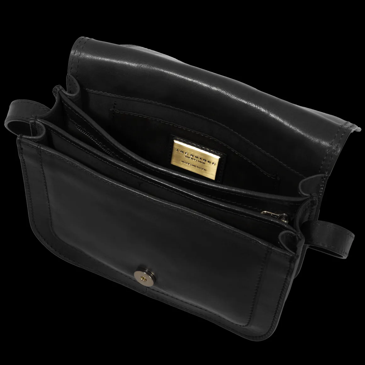 Borsa pelle tracolla a scomparti