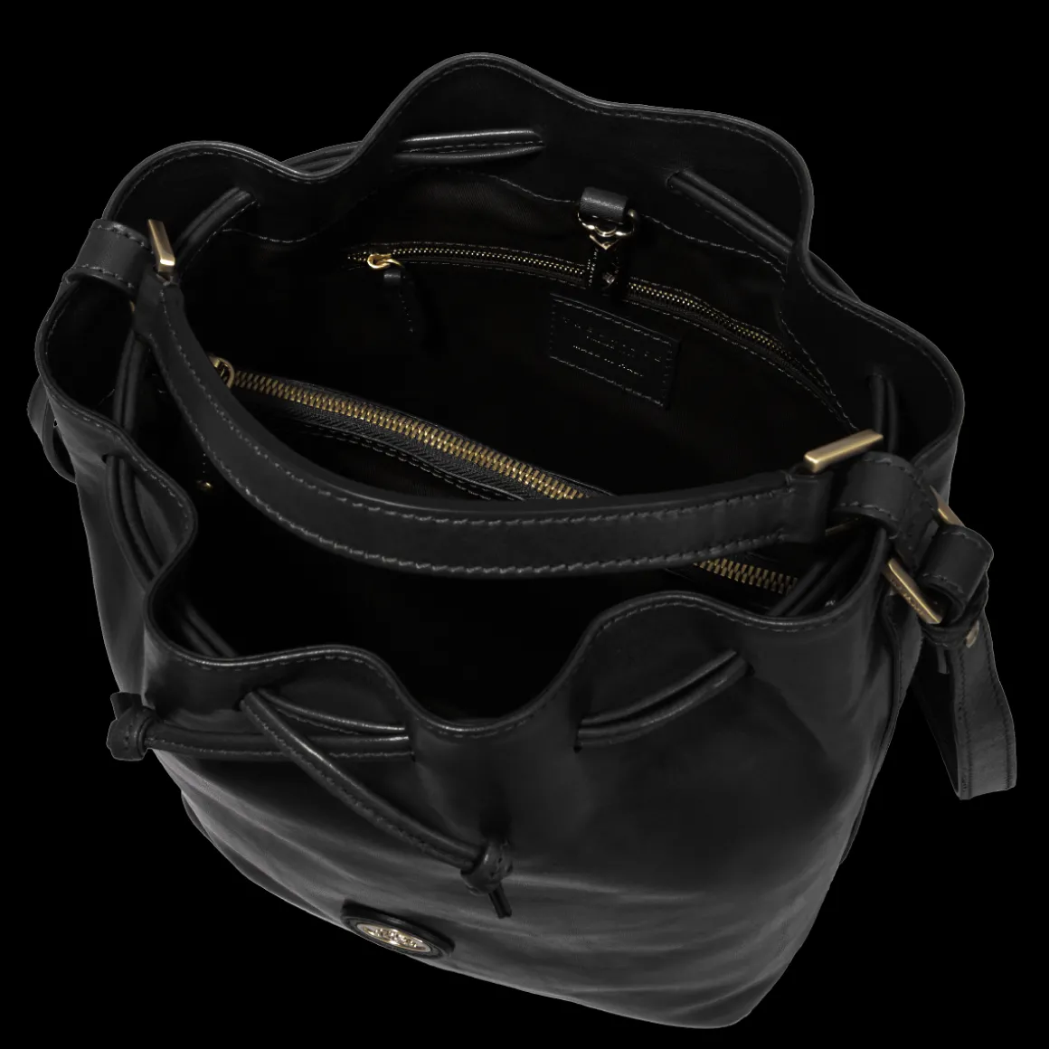 Borsa secchiello pelle con tracolla