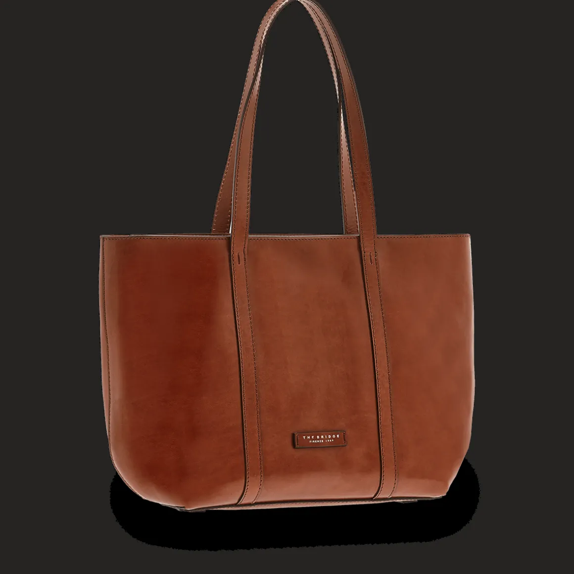 Borsa shopper pelle chiusa con zip