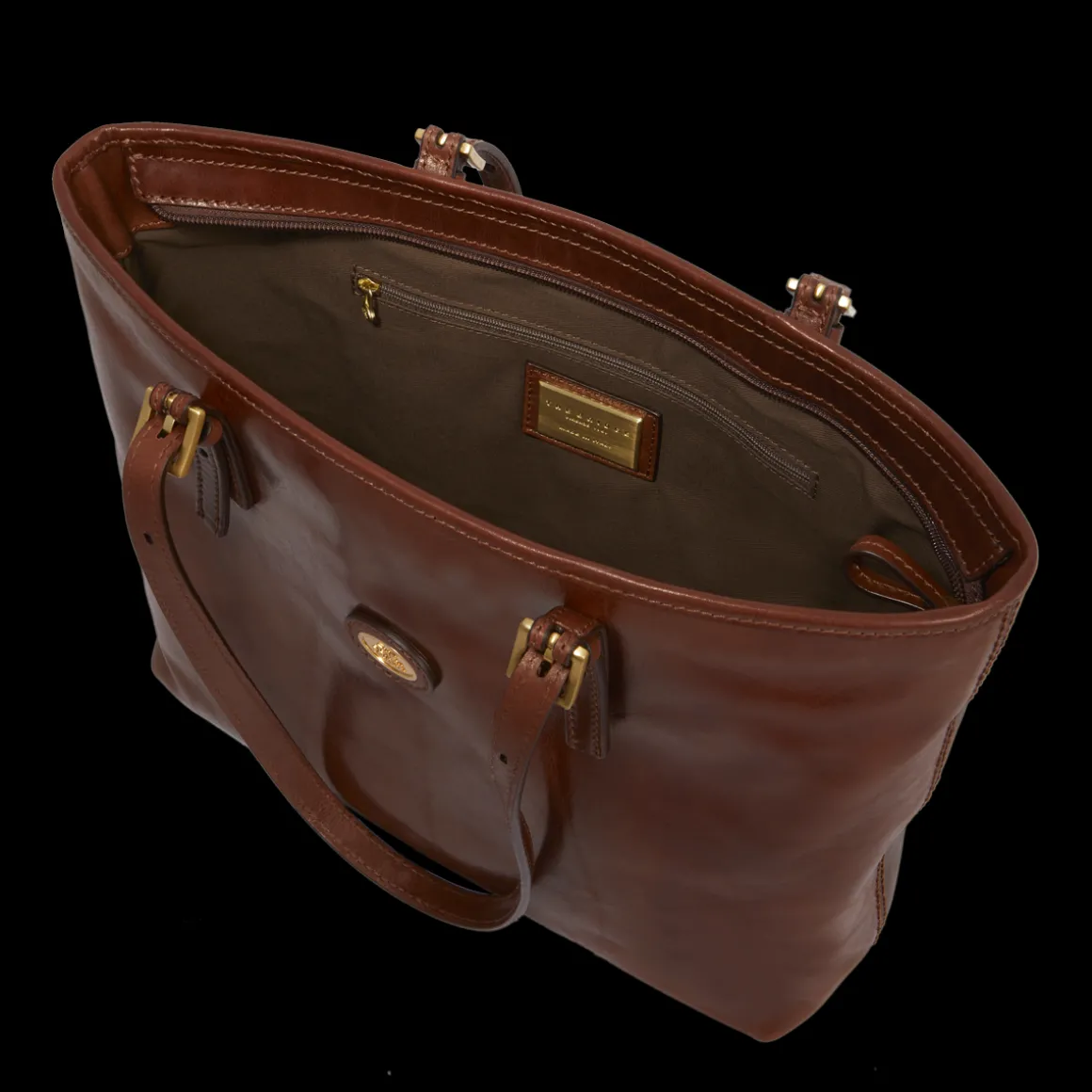 Borsa shopper pelle donna con zip