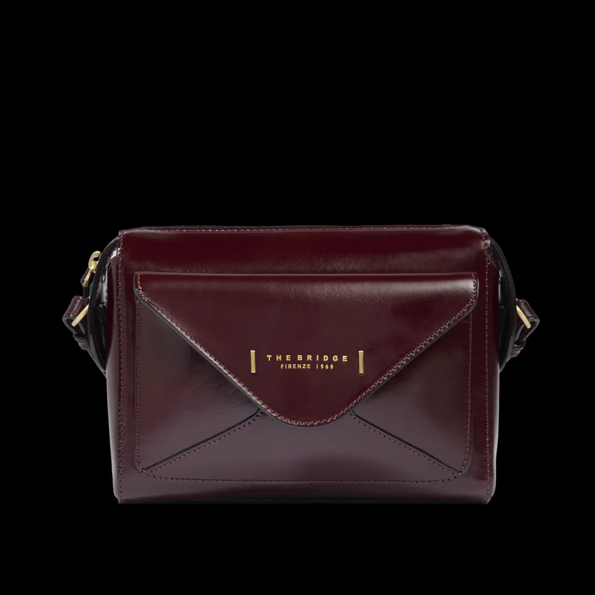 Borsa tracolla in pelle con tasca frontale