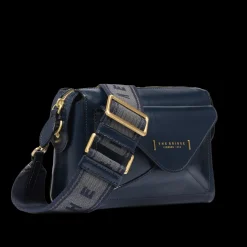 Borsa tracolla in pelle con tasca frontale