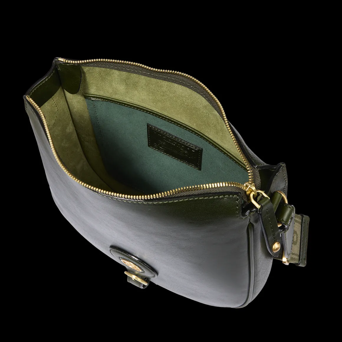 Borsa tracolla in pelle donna con chiusura zip