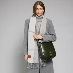 Borsa tracolla in pelle donna con chiusura zip