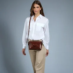 Borsa tracolla pelle chiusa con zip