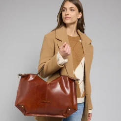 Borsa tracolla pelle chiusa con zip taglia l