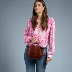 Borsa tracolla pelle chiusa con zip taglia s