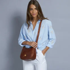 Borsa tracolla pelle chiusa con zip