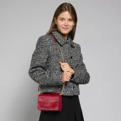 Borsa tracolla pelle con catena