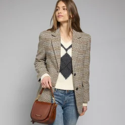 Borsa tracolla pelle con catena