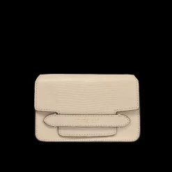 Borsa tracolla pelle con catena stampa lizard