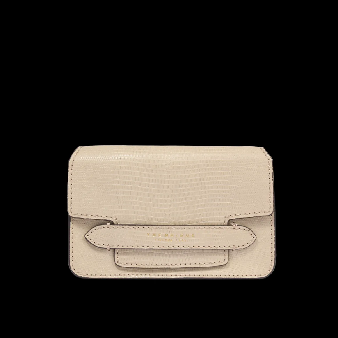 Borsa tracolla pelle con catena stampa lizard