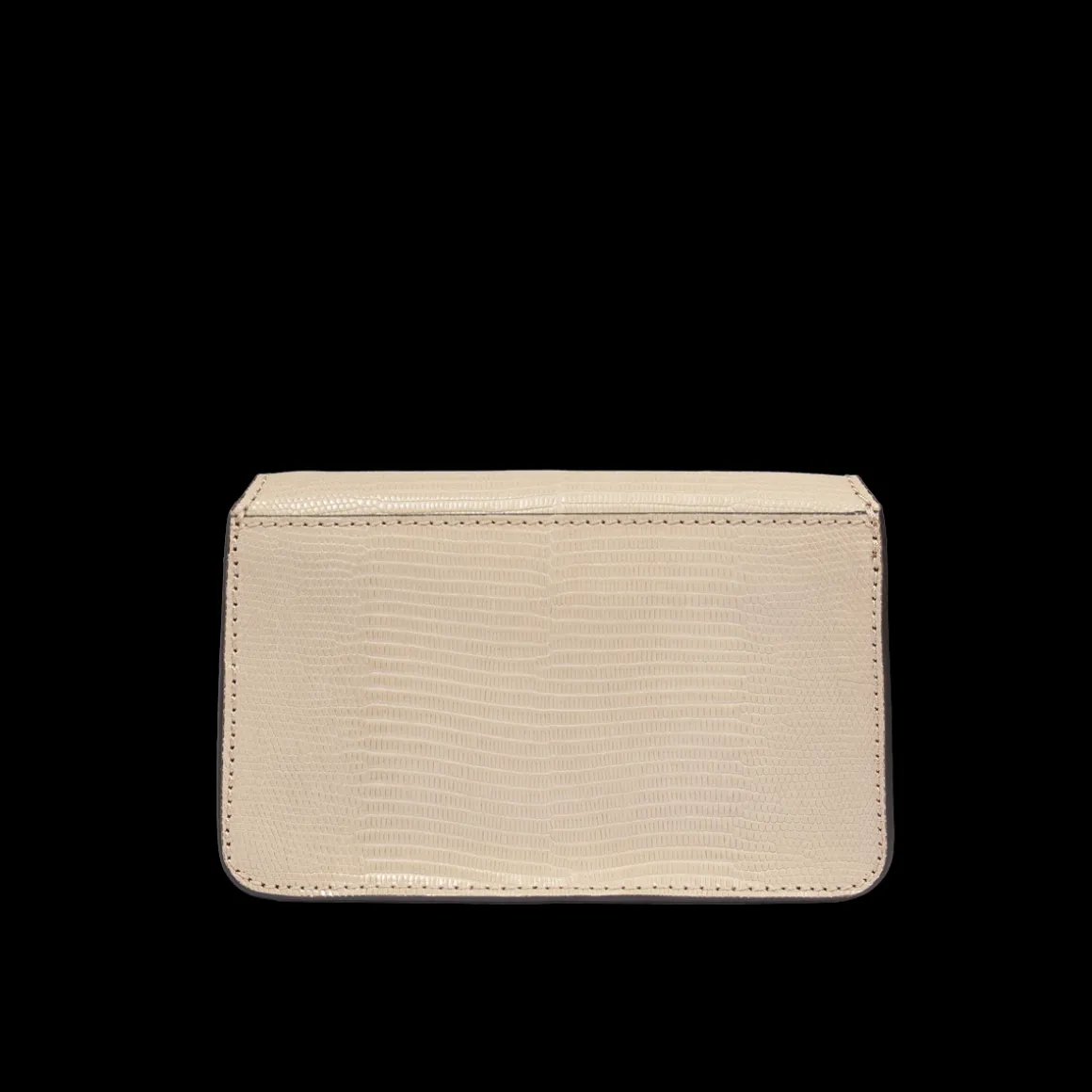 Borsa tracolla pelle con catena stampa lizard