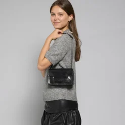 Borsa tracolla pelle con catena
