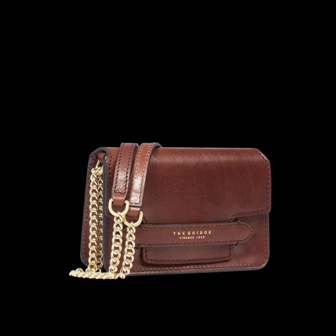 Borsa tracolla pelle con catena